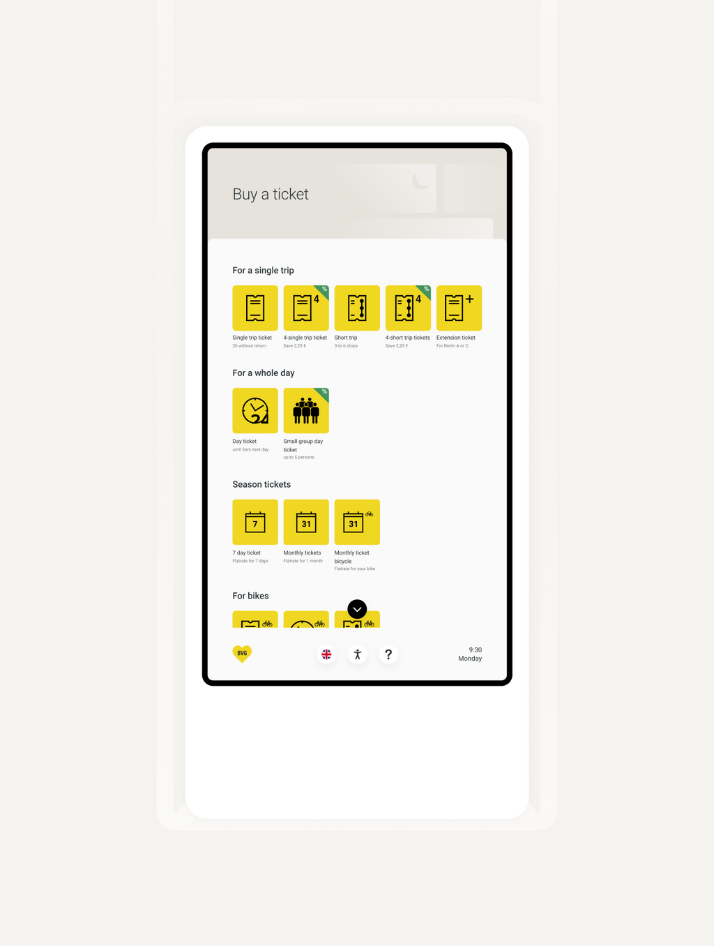 BVG Kiosk UI